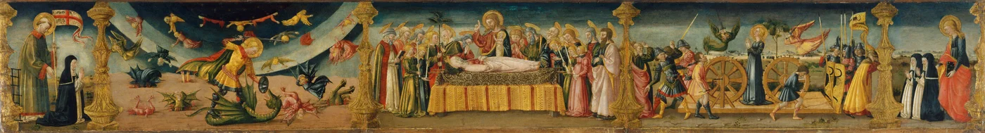 Saint Laurent, Saint Michel et le Dragon, la Dormition de la Vierge et le Martyre de Sainte Catherine